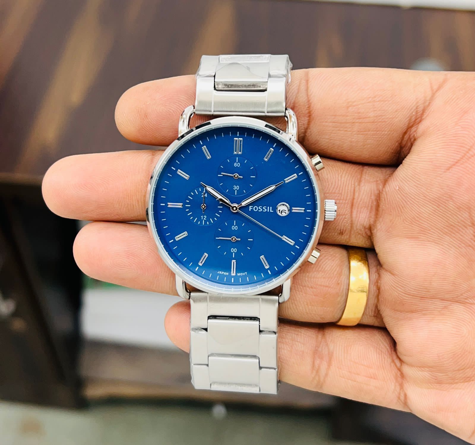 Fossil commuter blue